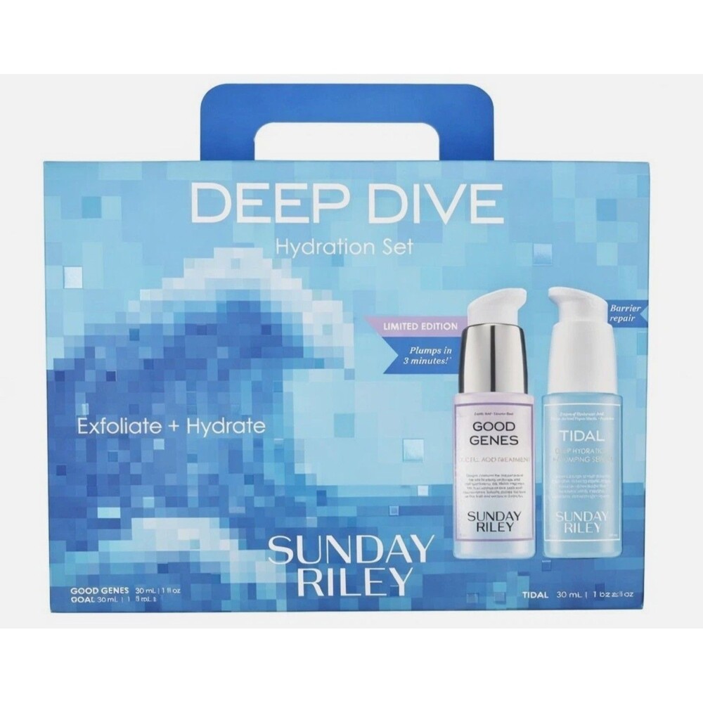 Sunday Riley Deep Dive Hydration Set - Good Genes lactic acid & Tidal serum